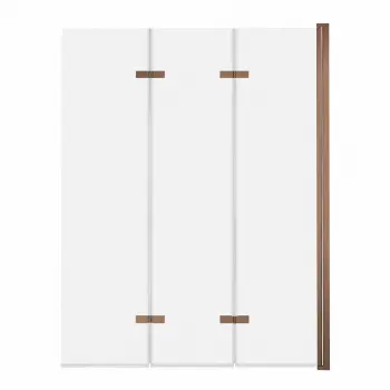 Parawan nawannowy 3-panelowy składany SAJNO 100cm miedź szczotkowana - AD Naturalnie